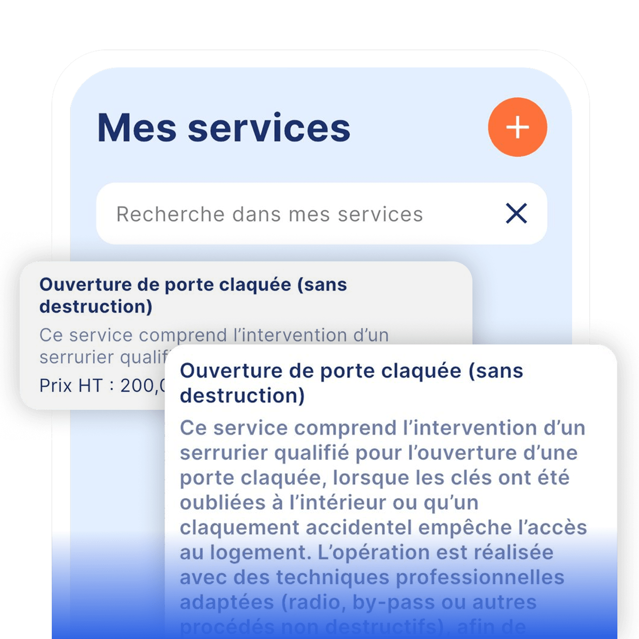 Afficher description des services