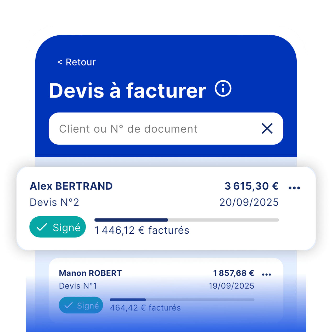 Devis à facturer