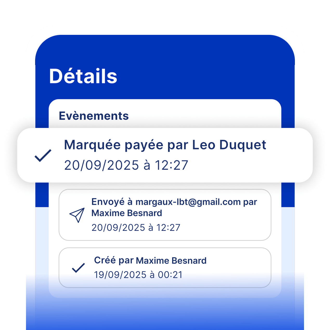 Evenements de documents